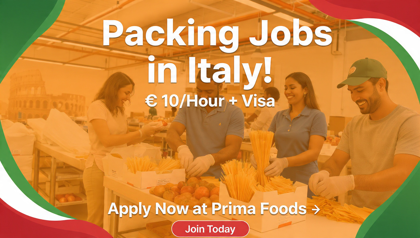 Food Packing Jobs in Italy 2025 with Free Visa Sponsorship