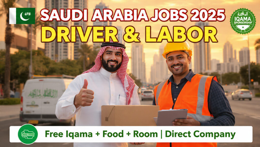 Driver and Labor Jobs in Saudi Arabia