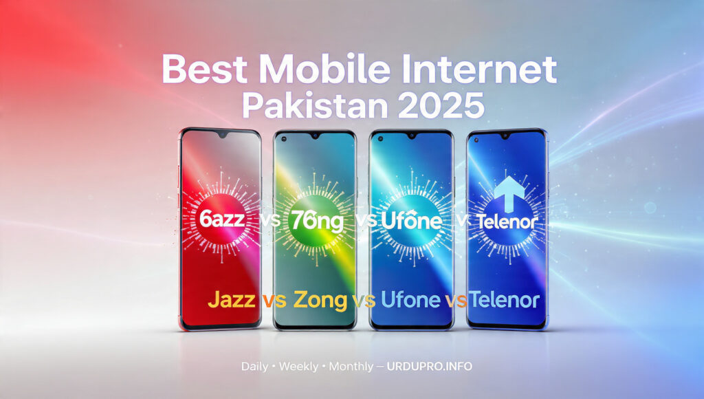 Best Mobile Internet Packages Pakistan 2025: Jazz vs Zong vs Ufone vs Telenor Comparison (Daily, Weekly, Monthly)