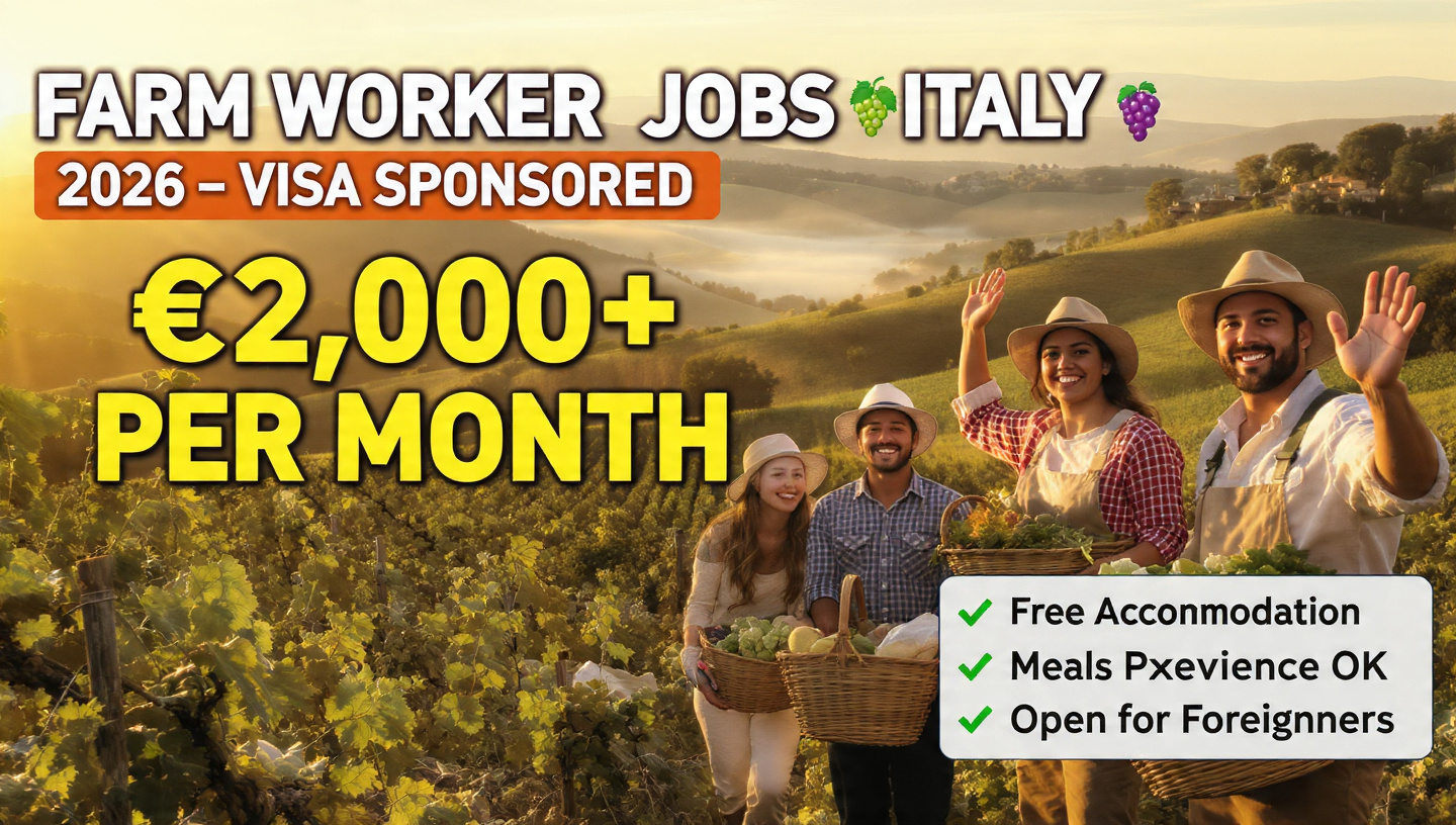 Farm Worker Job in Italy