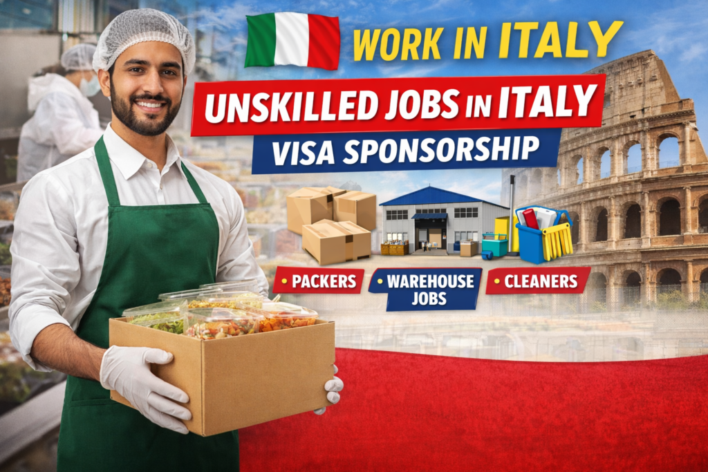 Unskilled Jobs in Italy With Visa Sponsorship